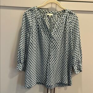 Joie Blue Dot Silk Women's Top